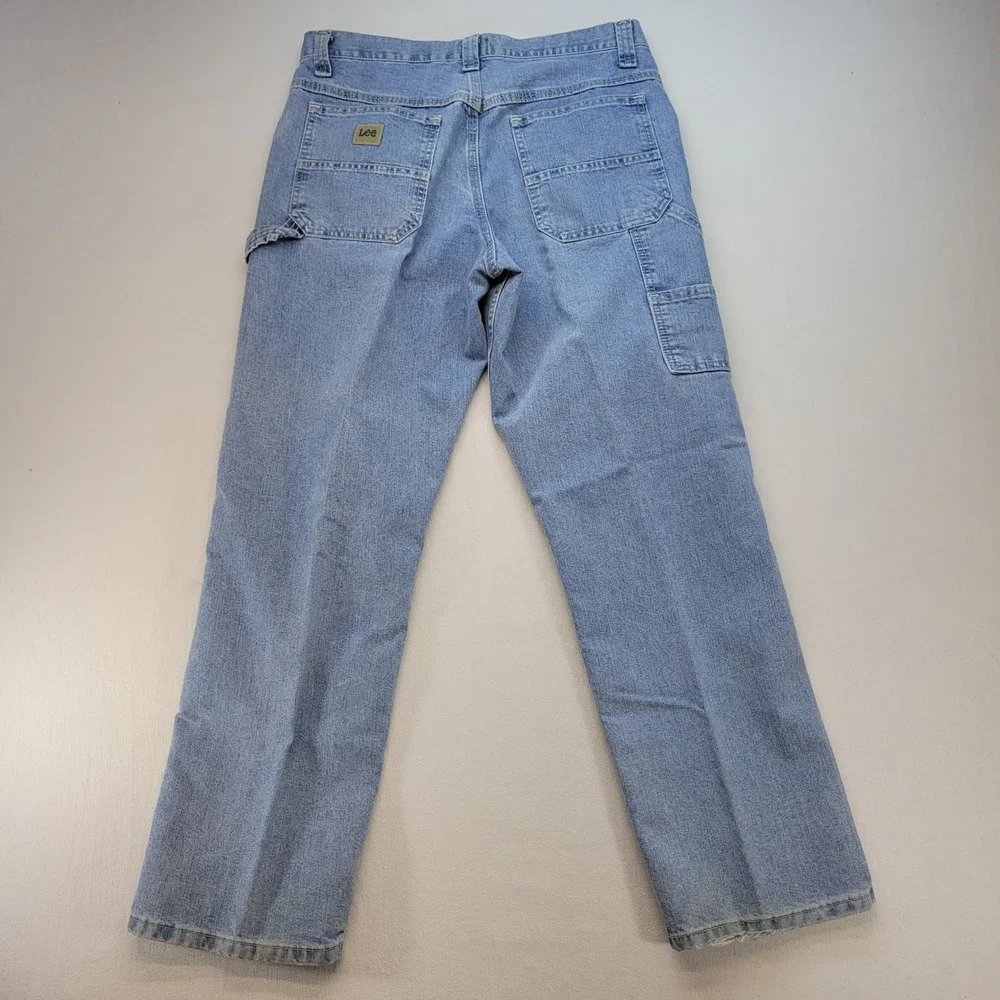 Lee Carpenter Jeans Mens 32x30 Blue Loose Fit Dungarees Workwear Utility